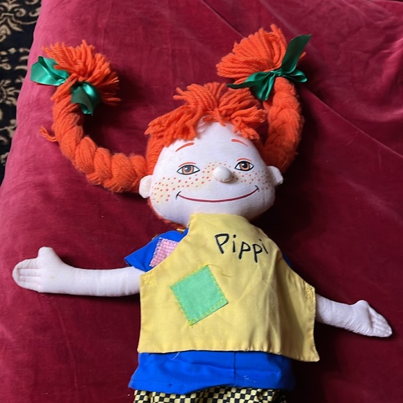 Pippi Longstocking Plush Cloth Doll (Astrid Lindgren 1988) Plush 17” Vintage - Picture 4 of 9